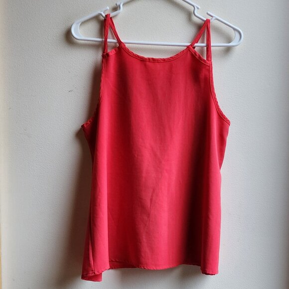 Haute Society Hot Pink Lace Tank Top Size Small - Picture 12 of 12